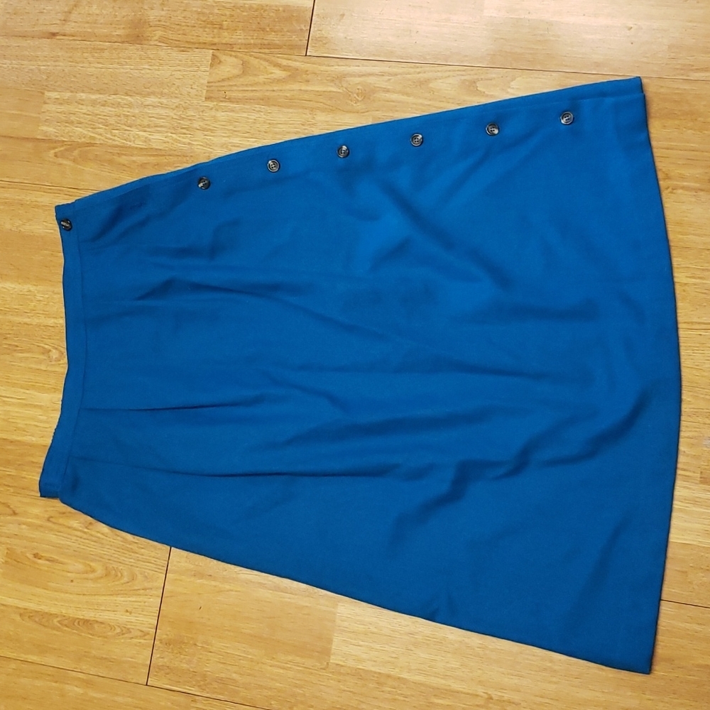 Vintage wool turquoise skirt size 10